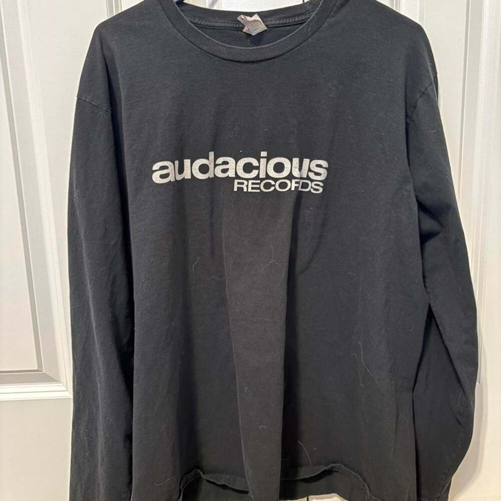 Audacious records black long sleeve tee XL